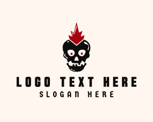 Punk - Skater Punk Skull logo design