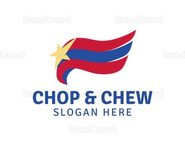 Star Wave Flag Logo