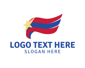 Politics - Star Wave Flag logo design