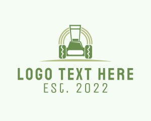 Worker - Lawn Mower Landscaping logo design