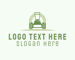 Lawn Mower Landscaping  Logo
