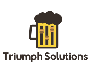 Beer Mug Equalizer logo design