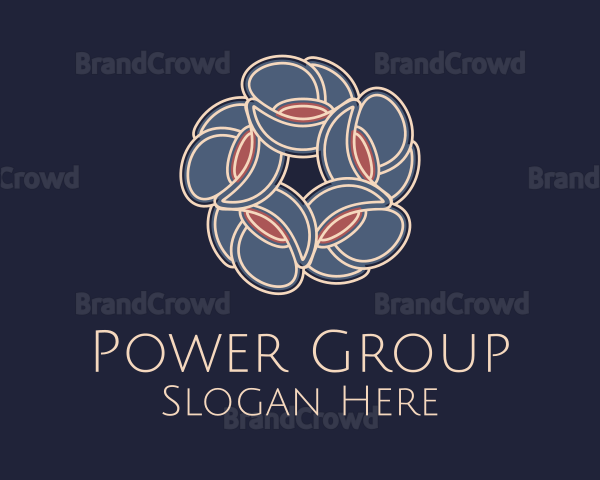 Radial Flower Decor Logo
