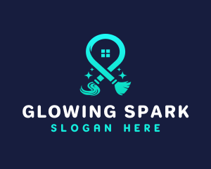 Shine - Broom Mop Cleaner logo design