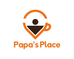 Coffee Location Pin logo design