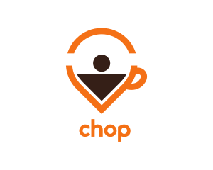 Cafe - Coffee Location Pin logo design