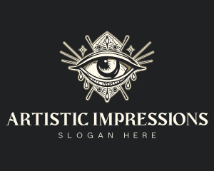 Mystical Oracle Eye logo design