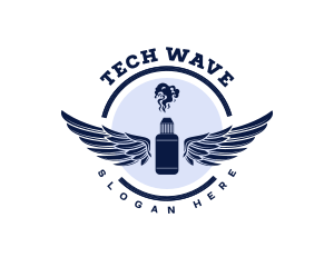 Electronic - Vape Device Smoke logo design