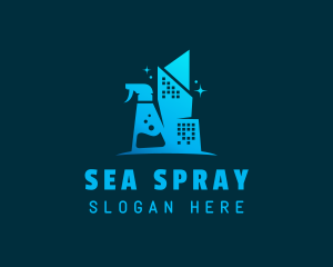 Building Sanitary Spray logo design