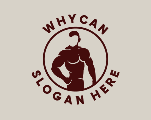 Bodybuilding - Male Bodybuilder Muscle logo design