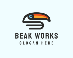 Bird Toucan Beak logo design