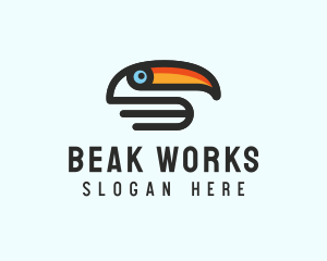 Bird Toucan Beak logo design