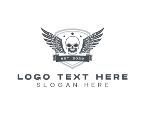 Artillery - Skull Wing Army logo design