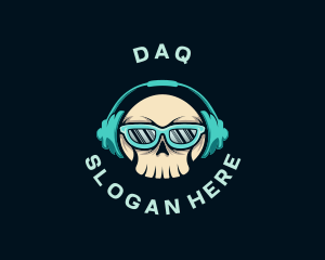 Cool Skull DJ Logo