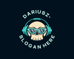 Cool Skull DJ Logo
