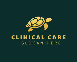 Gold Sea Turtle Animal logo design