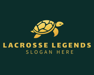 Gold Sea Turtle Animal logo design