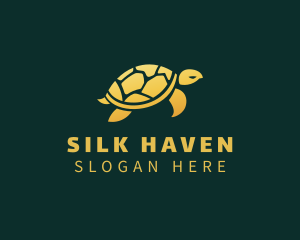 Gold Sea Turtle Animal logo design