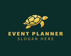 Gold Sea Turtle Animal logo design