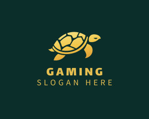Animal Conservation - Gold Sea Turtle Animal logo design