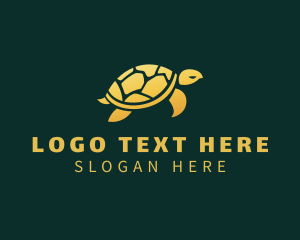 Animal - Gold Sea Turtle Animal logo design