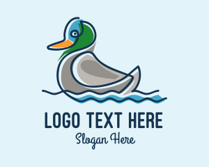 Lake - Minimalist Mother Duck logo design
