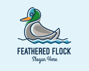 Geese - Minimalist Mother Duck logo design