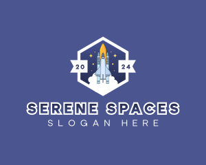 Spaceship Galaxy Explorer logo design