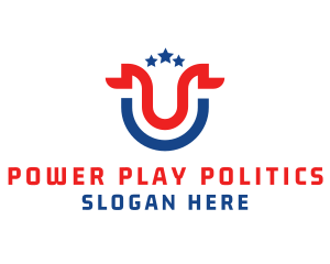 Politics - Politics Star Letter U logo design