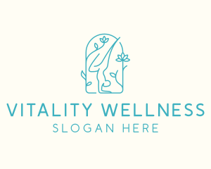 Yoga Floral Wellness logo design