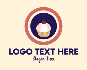 Cake Shop - Cherry Cupcake Bakery logo design