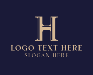 Strategist - Elegant Pillar Business Letter H logo design