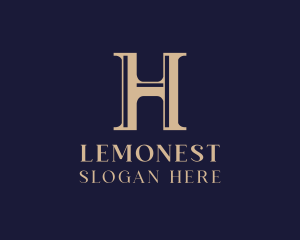 Business Ventures - Elegant Pillar Business Letter H logo design