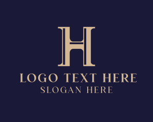 Simple - Elegant Pillar Business Letter H logo design