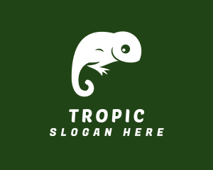 Reptile Chameleon Pet logo design