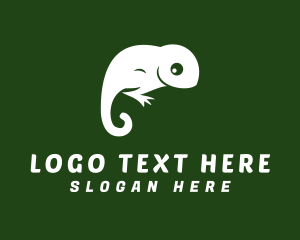 Reptile Chameleon Pet Logo