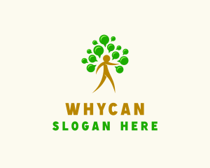 Message - Human Wellness Tree Chat logo design