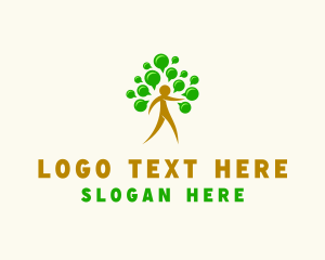 Tree - Human Wellness Tree Chat logo design