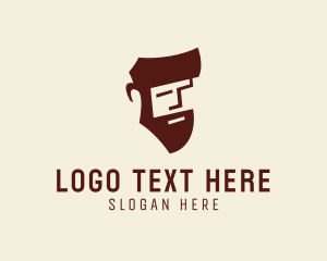 Handsome Beard Man  Logo