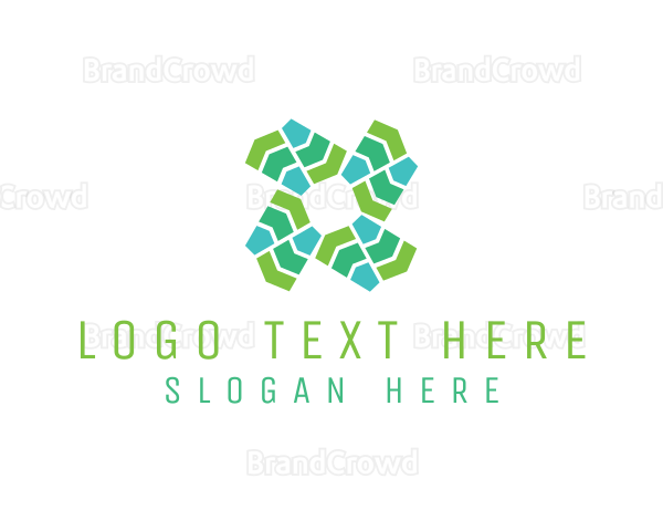 Flooring Pattern Letter X Logo