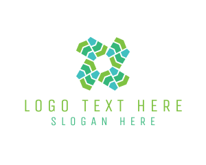 Letter X - Flooring Pattern Letter X logo design