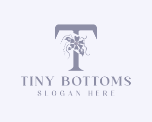 Feminine Floral Letter T logo design