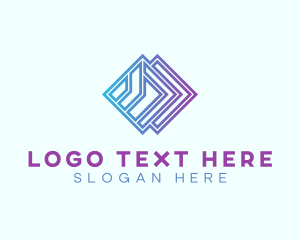 Architect - Gradient Geometric Diamond logo design