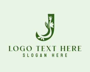 Organic Vegan Letter J Logo