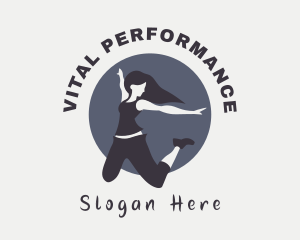 Performance - Female Performer Dance logo design