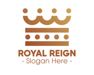 Reign - Monarch King Crown logo design