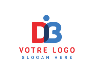 College - D & B Book logo design