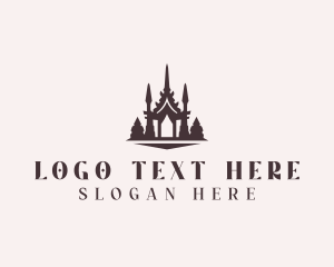 Borobudur - Asian Temple Landmark logo design