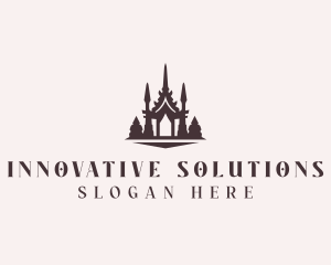 Mausoleum - Asian Temple Landmark logo design