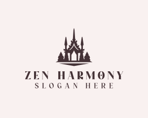 Asian Temple Landmark logo design